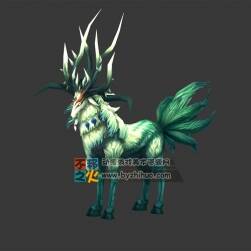 青色九尾獸 Max模型  三邊面