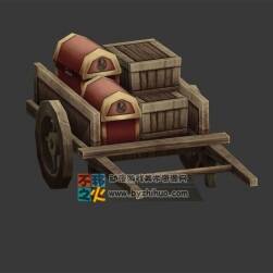 人力拉貨車 Max模型