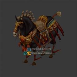 金甲紅纓戰(zhàn)馬 Max模型 三邊面