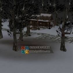 雪景小院模型