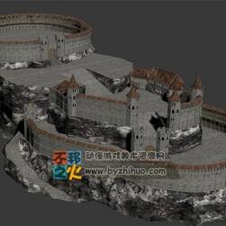 吸血鬼城堡 高模3D場景模型