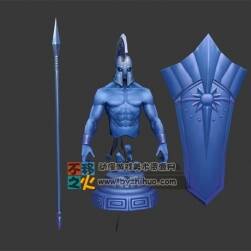 羅馬士兵石像模型