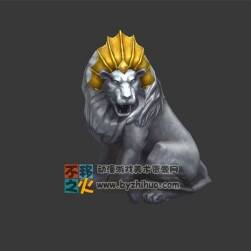 獅子石像模型