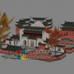 誅仙 書院 3D游戲場景模型