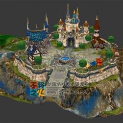國王的恩賜 Kings Bounty 戎裝公主 城堡場景模型 帶少量角色