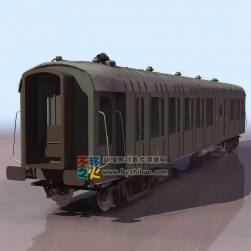 老式火車 綠皮車 3DS模型