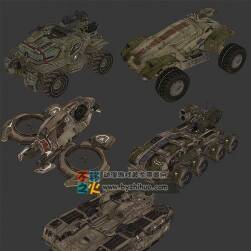 次世代戰(zhàn)車坦克裝甲車飛船模型