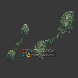 山崖石塊模型