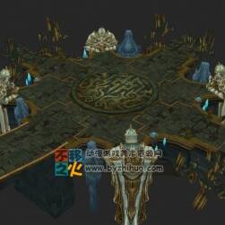 暗黑魔幻風場景一張 手游場景模型