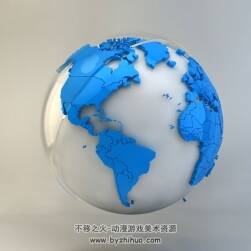 C4D高精度地球3D模型分享下載
