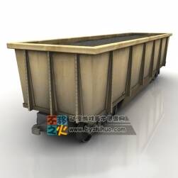 運(yùn)礦列車(chē) 運(yùn)貨車(chē) Max模型