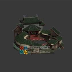 中國風(fēng)院落模型