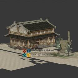 古樓 三星堆雕塑 模型