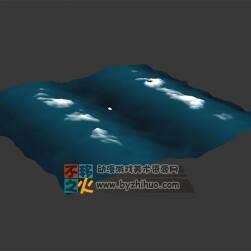 海浪翻滾的大海模型