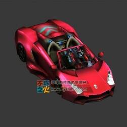 紅色跑車 Max模型
