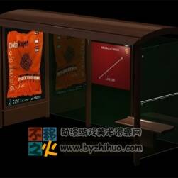 歐洲公交車站模型