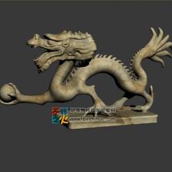 中國龍 Max雕塑模型