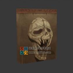 墻壁骷髏石雕